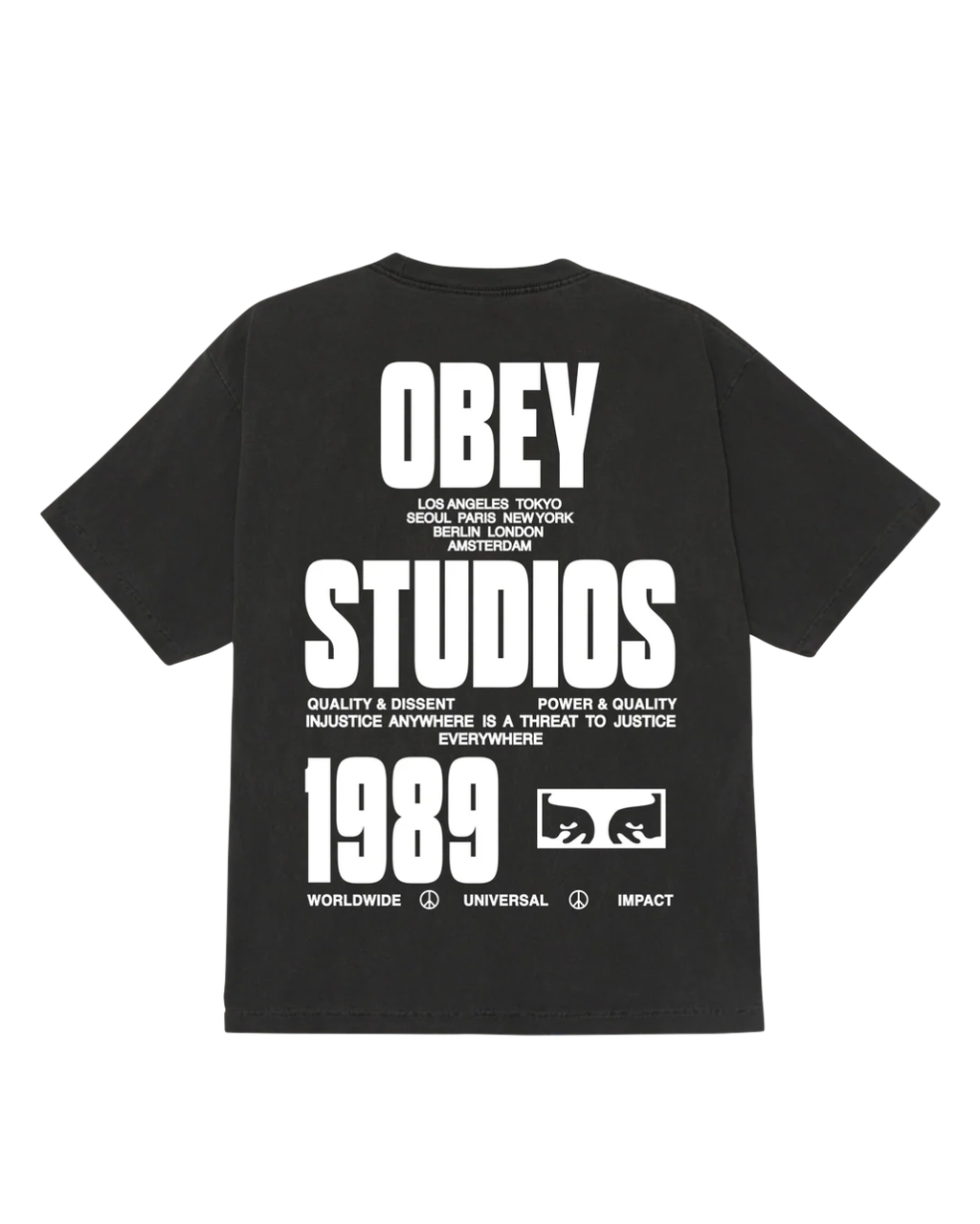 Obey - Obey Stamped Tee - Nero
