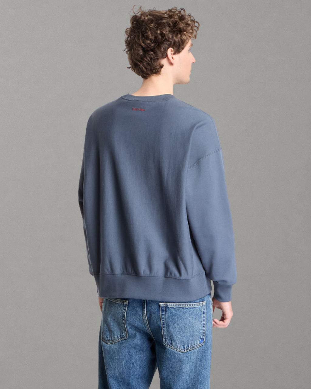 Calvin Klein Jeans - LS Premium Terry Graphic Crewneck - Dark Slate