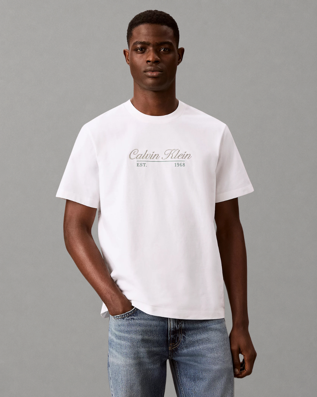 Calvin Klein Jeans - SS 20S Calvin Rsrt Cursive Graphic Tee - Bianco