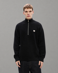 Calvin Klein Jeans - LS EZ Cotton Waffle Quarter Zip - Nero