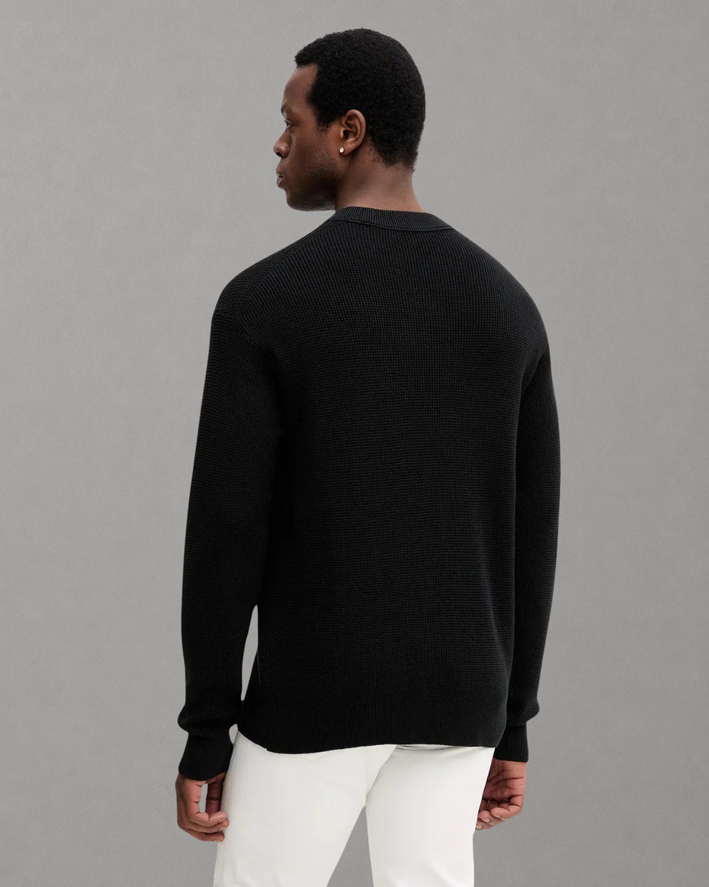 Calvin Klein Jeans - LS EZ Cotton Waffle Crewneck Sweater 9 - Nero