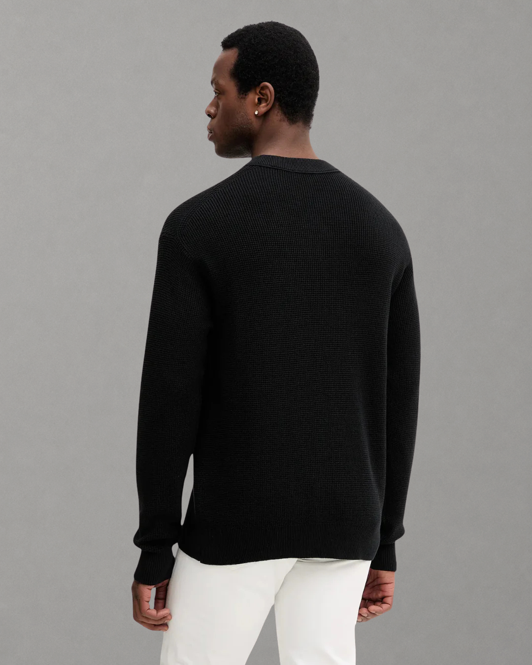Calvin Klein Jeans - LS EZ Cotton Waffle Crewneck Sweater 9 - Nero