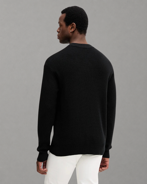 Calvin Klein Jeans - LS EZ Cotton Waffle Crewneck Sweater 9 - Nero