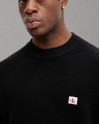 Calvin Klein Jeans - LS EZ Cotton Waffle Crewneck Sweater 9 - Nero