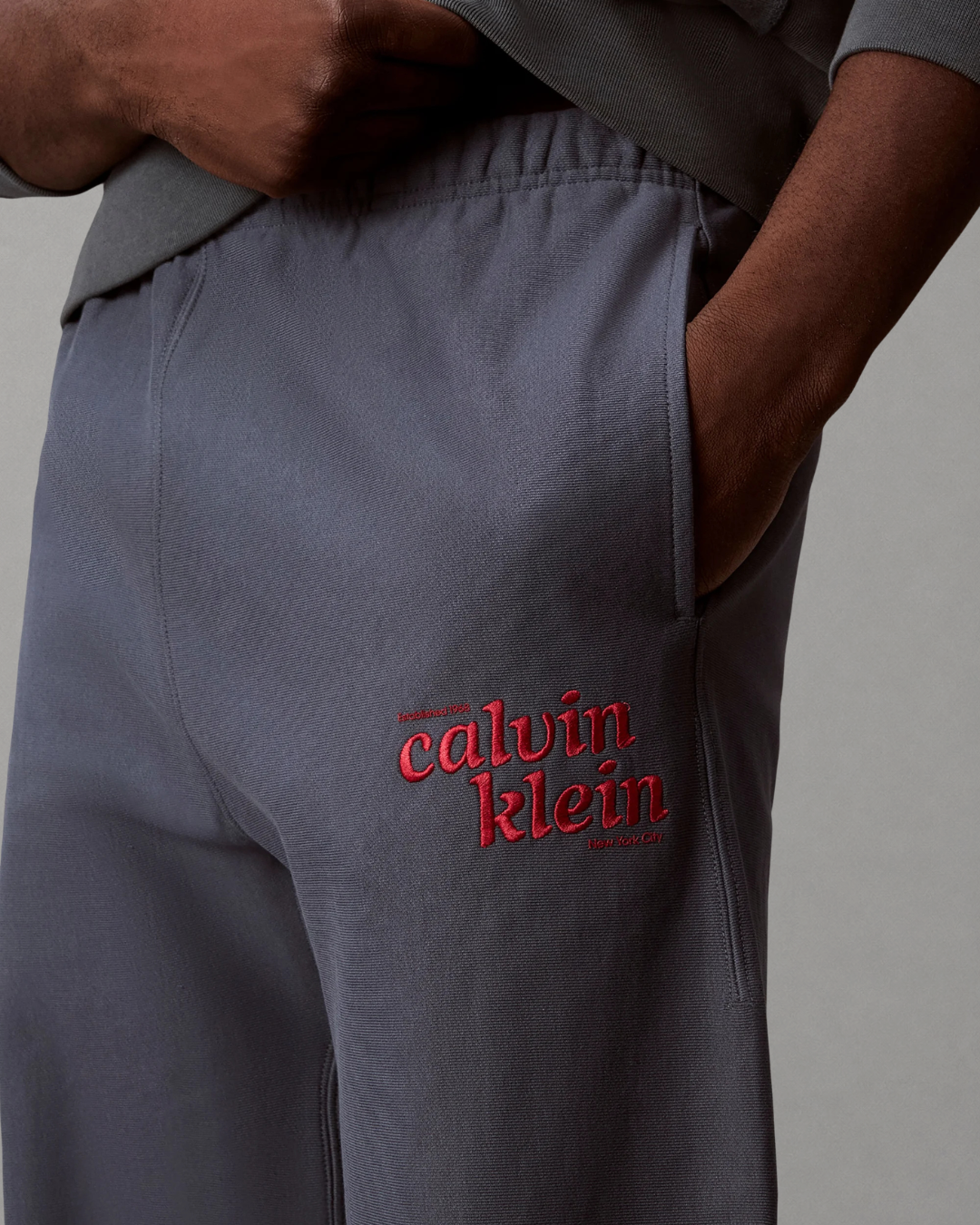 Calvin Klein Jeans - Premium Terry Graphic Jogger - Dark Slate