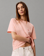 Calvin Klein Jeans - SS Boxy Left Chest Monologo Tee - Peachy Day