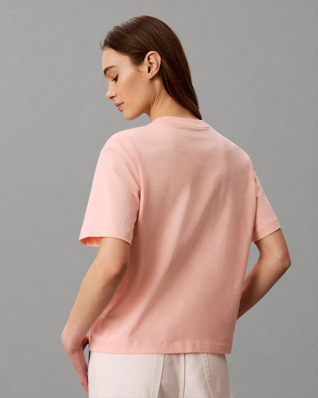 Calvin Klein Jeans - SS Boxy Left Chest Monologo Tee - Peachy Day