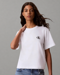 Calvin Klein Jeans - SS Boxy Left Chest Monologo Tee - Bianco