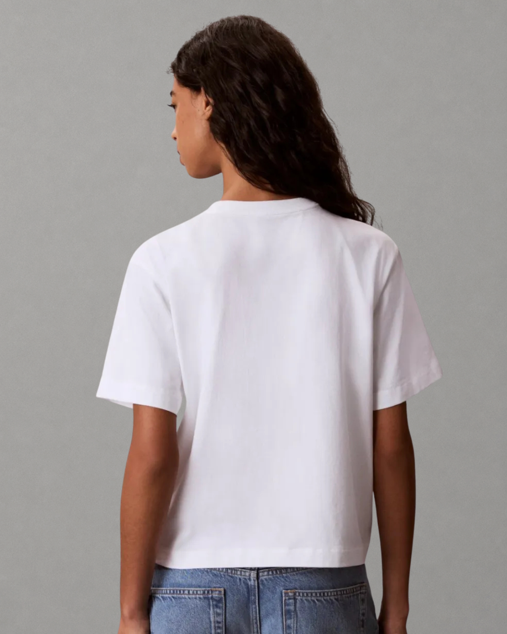 Calvin Klein Jeans - SS Boxy Left Chest Monologo Tee - Bianco