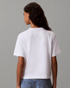 Calvin Klein Jeans - SS Boxy Left Chest Monologo Tee - Bianco