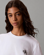 Calvin Klein Jeans - SS Boxy Left Chest Monologo Tee - Bianco
