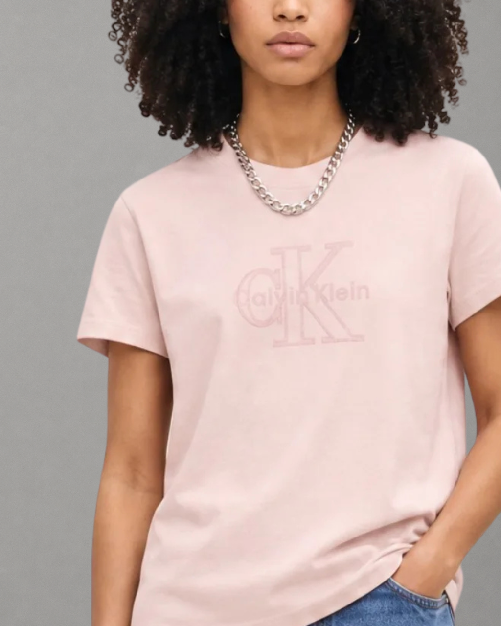Calvin Klein Jeans - SS Baby Terry Hero Monologo Tee - Mangano Calcite