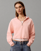 Calvin Klein Jeans - LS Monologo Terry Cropped Tie HZ - Peachy Day