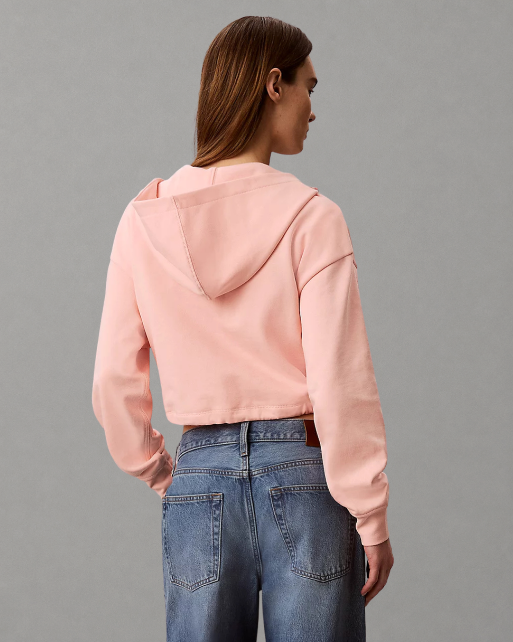 Calvin Klein Jeans - LS Monologo Terry Cropped Tie HZ - Peachy Day