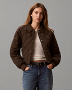 Calvin Klein Jeans - Ulw Short Seasonal Quilted Linear - Dark Coffee