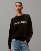Calvin Klein Jeans - Contrast Logo LS Sweater - Nero