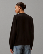 Calvin Klein Jeans - Contrast Logo LS Sweater - Nero