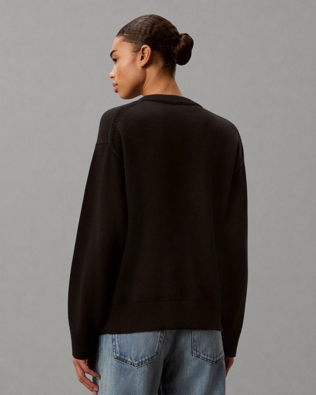 Calvin Klein Jeans - Contrast Logo LS Sweater - Nero