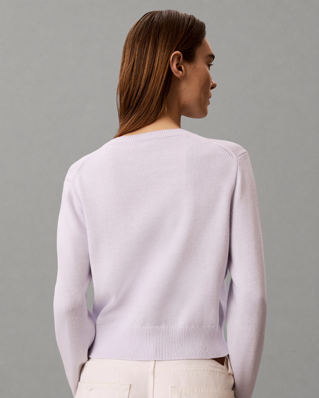 Calvin Klein Jeans - Logo Outline LS Top - Lacey Lilac