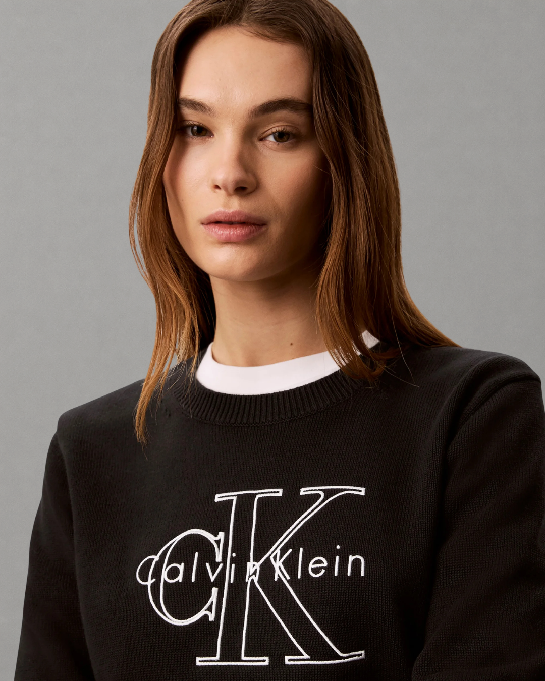 Calvin Klein Jeans - Logo Outline LS Top - Nero