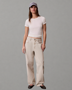 Calvin Klein Jeans - Relaxed Barrel Jean Marbled Bone - Marbled Bone