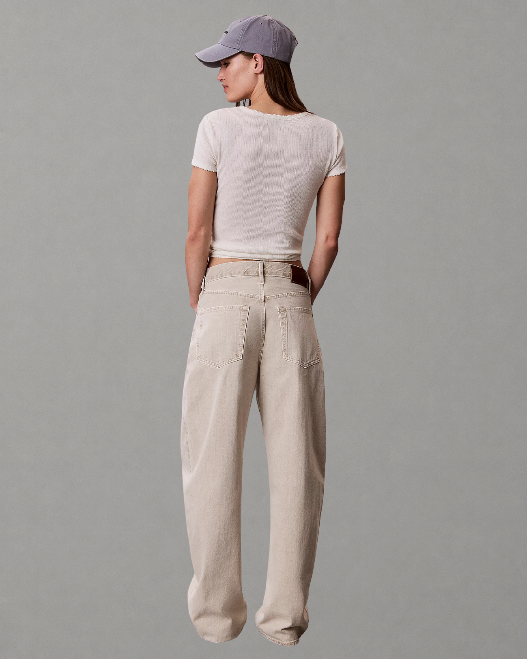 Calvin Klein Jeans - Relaxed Barrel Jean Marbled Bone - Marbled Bone