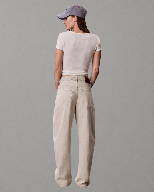 Calvin Klein Jeans - Relaxed Barrel Jean Marbled Bone - Marbled Bone