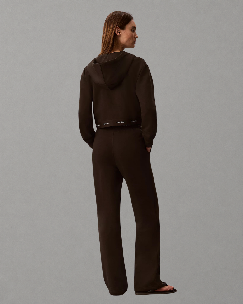 Calvin Klein Jeans - Terry Logo Waistband Track Pant - Dark Coffee