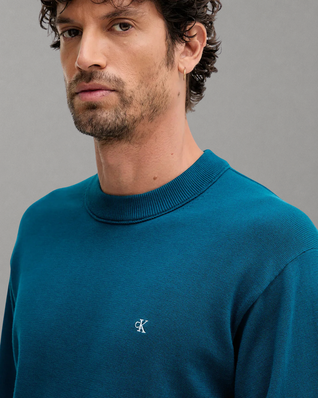 Calvin Klein Jeans - EU LS Cotton Relaxed Crewnk Sweater - Tahoe Green