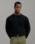 Calvin Klein Jeans - LS Easy Aop Cotton Crewneck Sweater - Nero
