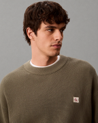 Calvin Klein Jeans - LS EZ Cotton Waffle Crewneck Sweater 9 - Verde