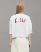 Calvin Klein Jeans - SS Boxy Cropped Back Varsity Logo - Bianco