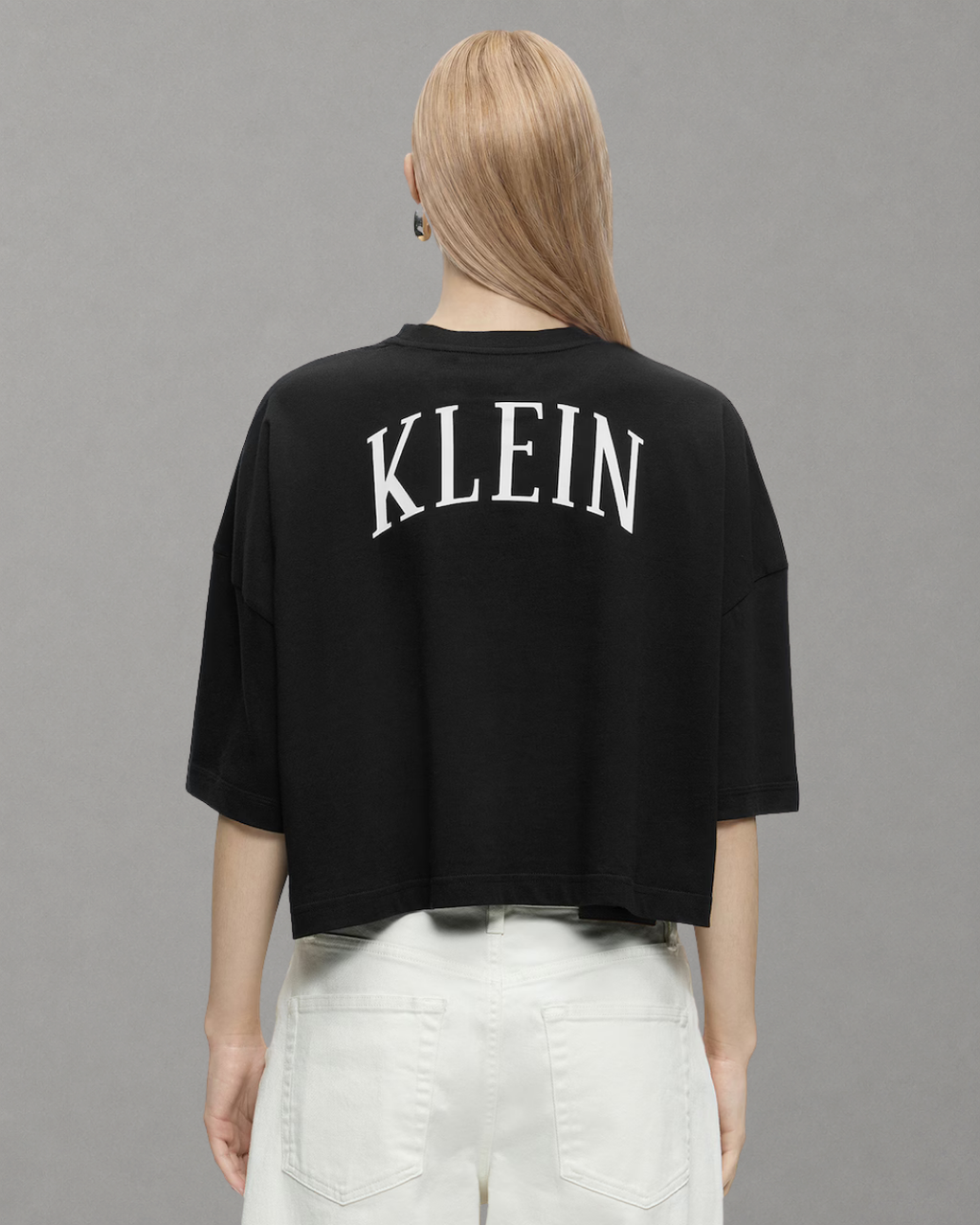 Calvin Klein Jeans - SS Boxy Cropped Back Varsity Logo - Nero