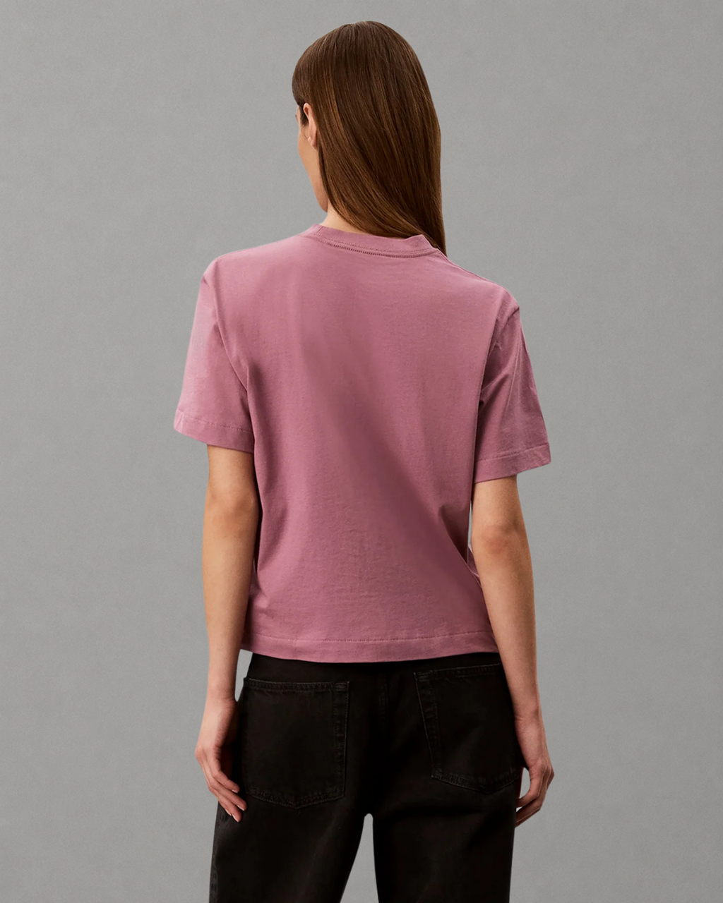 Calvin Klein Jeans - SS Boxy Hand Drawn Monologo Tee - Dusky Orchid