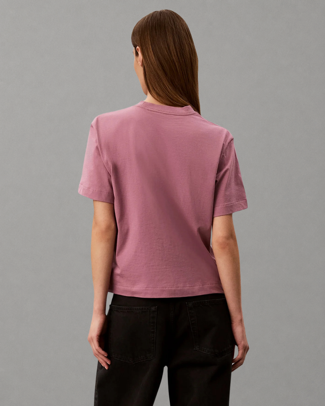 Calvin Klein Jeans - SS Boxy Hand Drawn Monologo Tee - Dusky Orchid