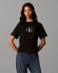 Calvin Klein Jeans - SS Boxy Hand Drawn Monologo Tee - Nero
