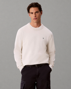 Calvin Klein Jeans - LS EU Classic Cotton Crewneck Sweater 12GG - Tofu