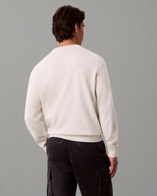 Calvin Klein Jeans - LS EU Classic Cotton Crewneck Sweater 12GG - Tofu