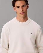 Calvin Klein Jeans - LS EU Classic Cotton Crewneck Sweater 12GG - Tofu