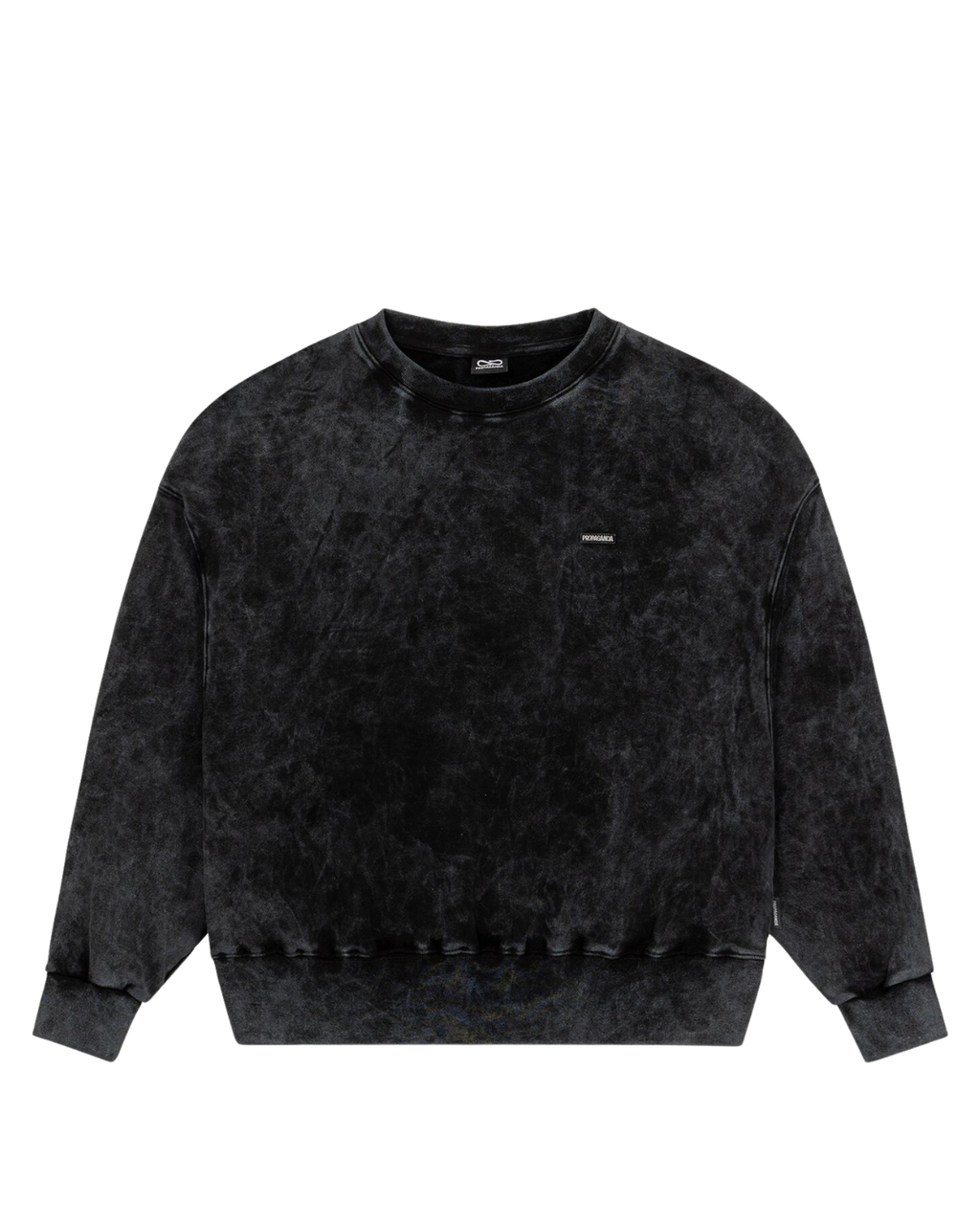 Propaganda - Crewneck Box Logo Woman - Nero Stone Wash