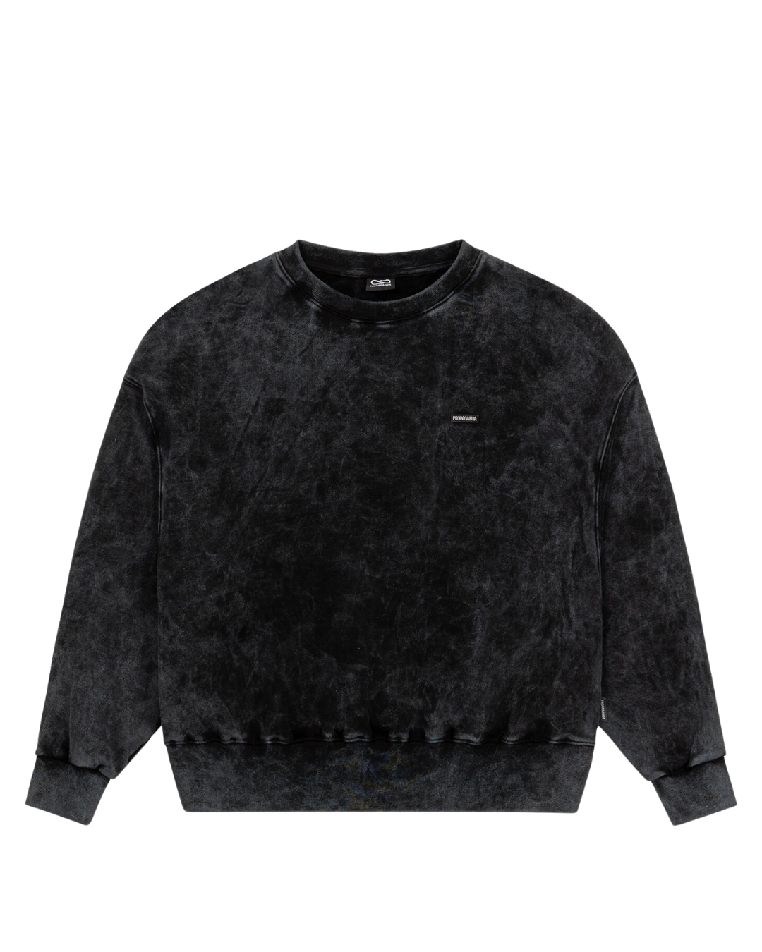 Propaganda - Crewneck Box Logo Woman - Nero Stone Wash