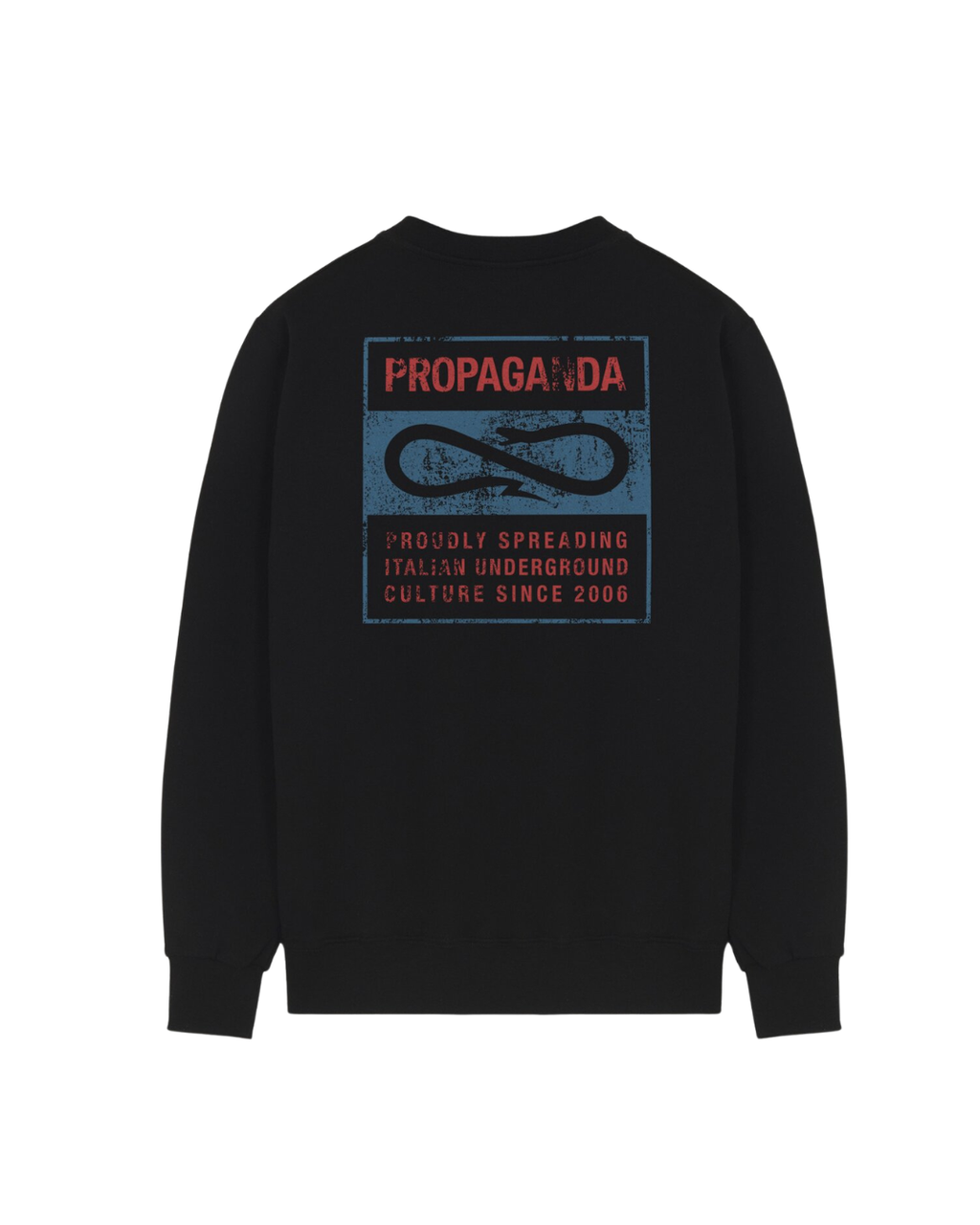 Propaganda - Crewneck Label Bicolor - Nero