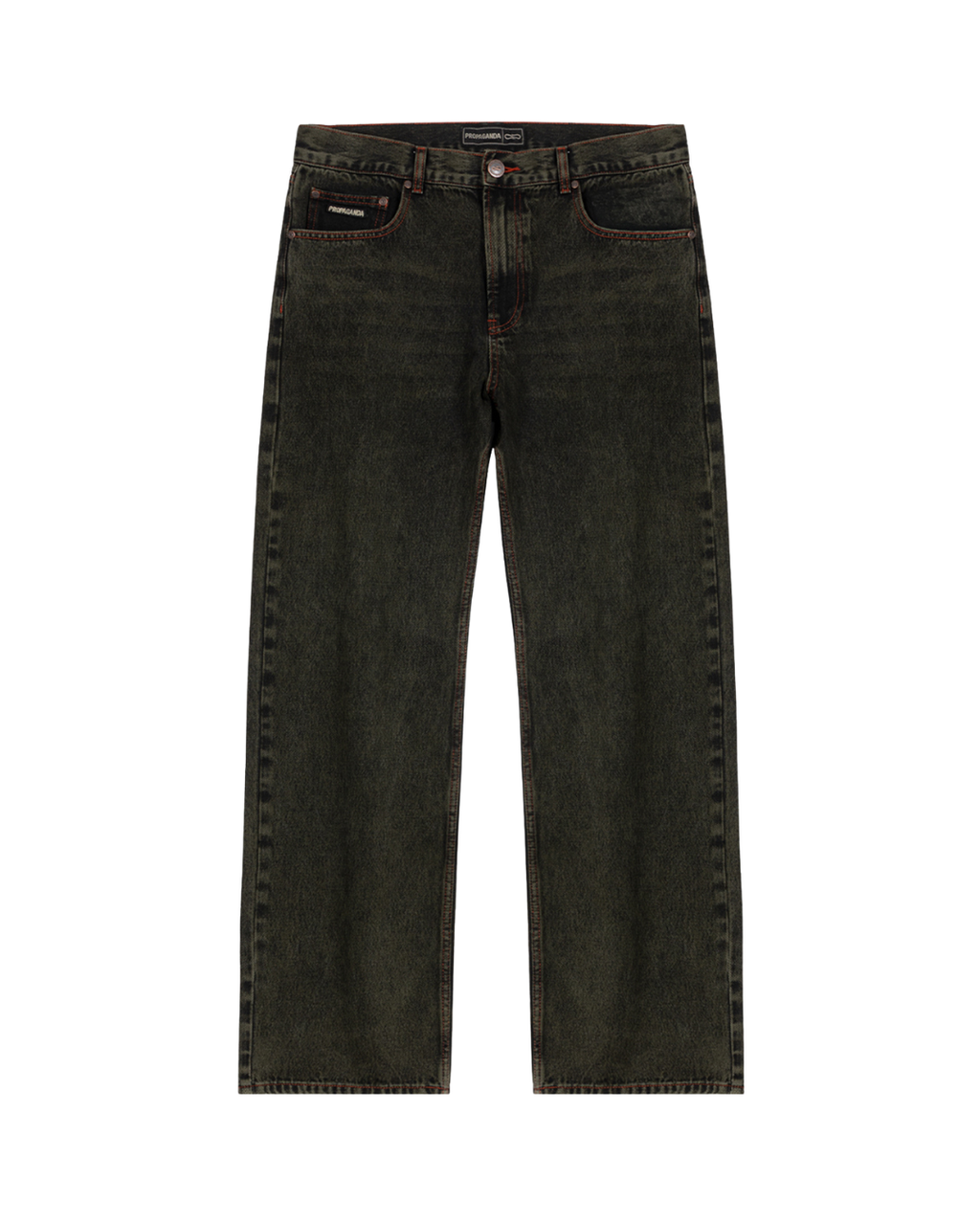 Propaganda - Denim Pant Box Logo - Overdyed Green