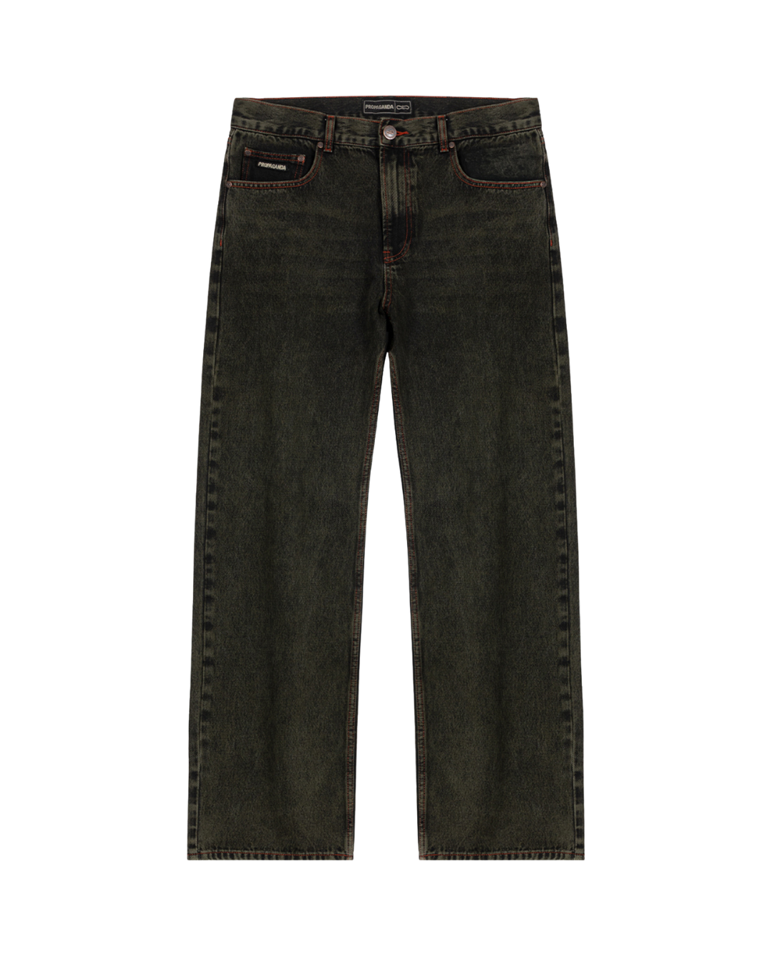 Propaganda - Denim Pant Box Logo - Overdyed Green