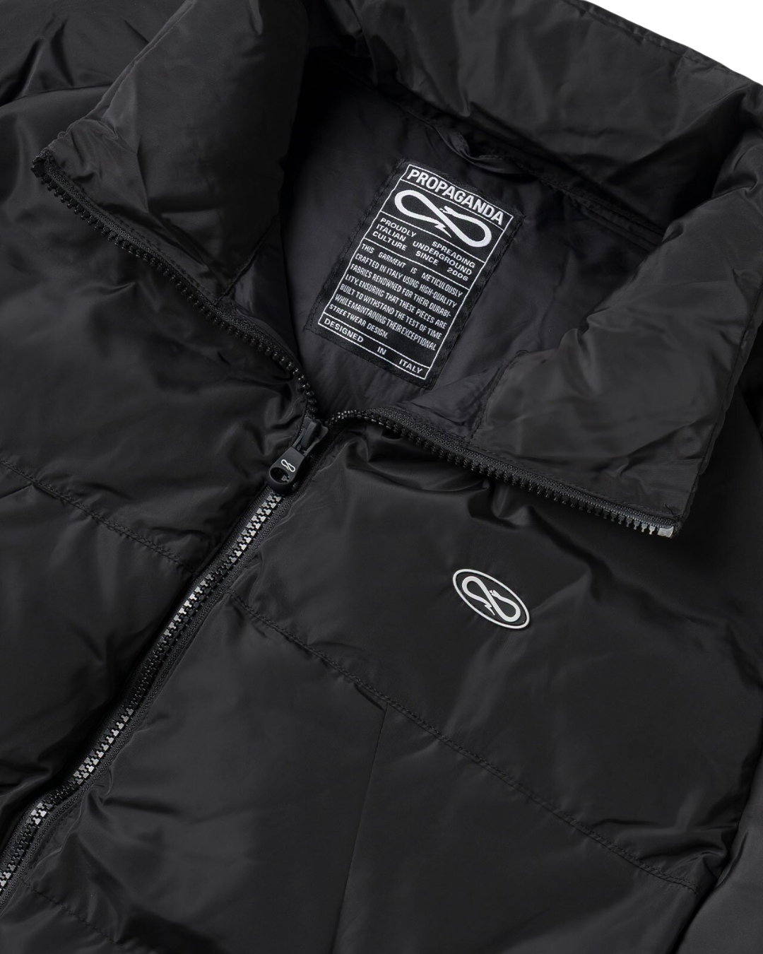 Propaganda - Puffer Jacket Logo Atom - Nero