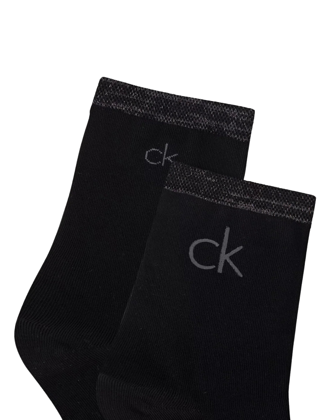 Calvin Klein - 701229680 CK Women Short Sock 2P Shiny Logo - 001