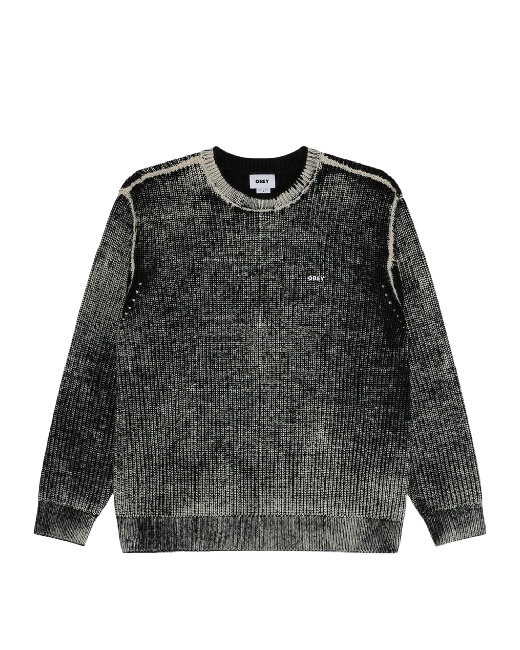 Obey - Obey Spray Effect Sweater - Dark Black Multi
