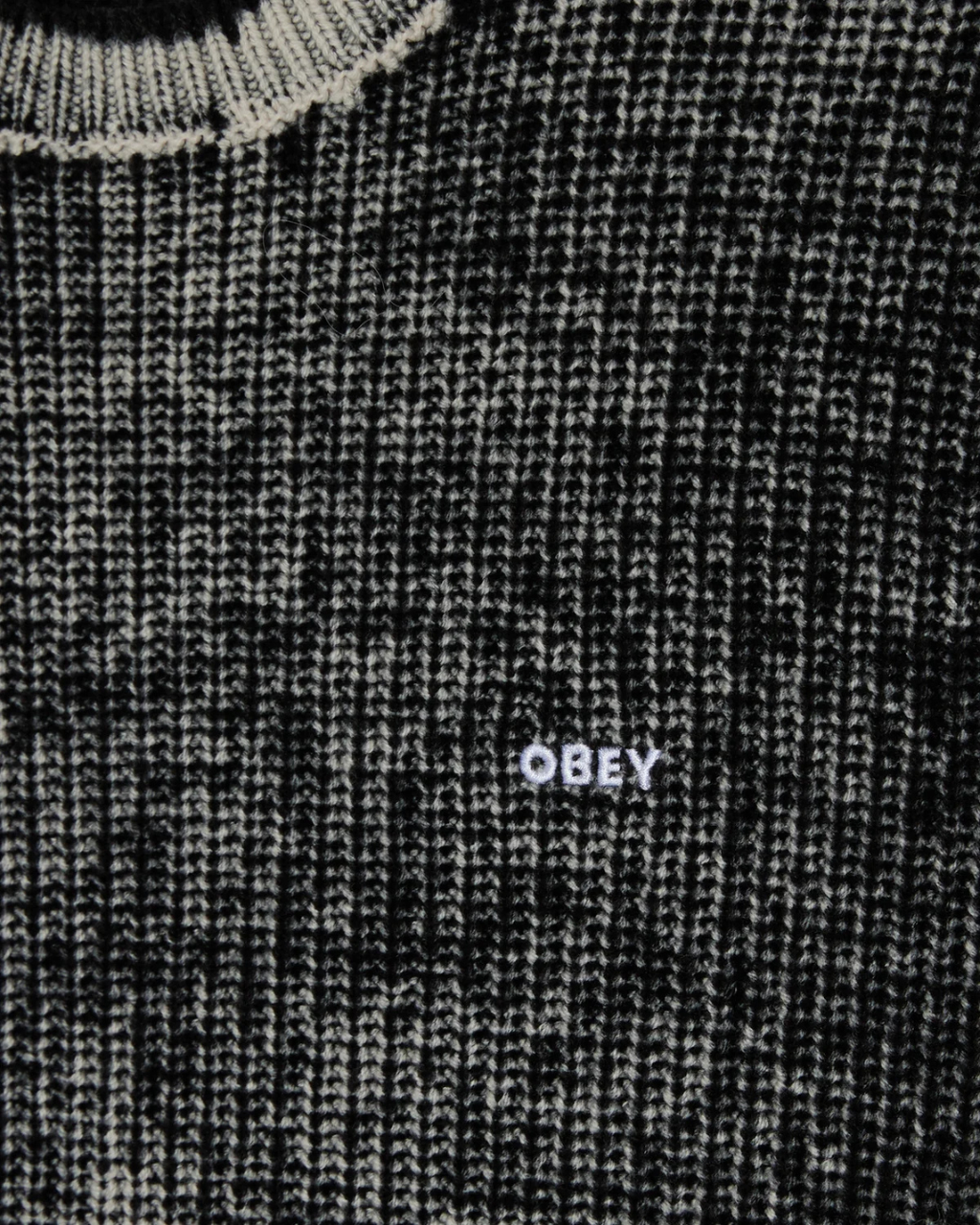 Obey - Obey Spray Effect Sweater - Dark Black Multi