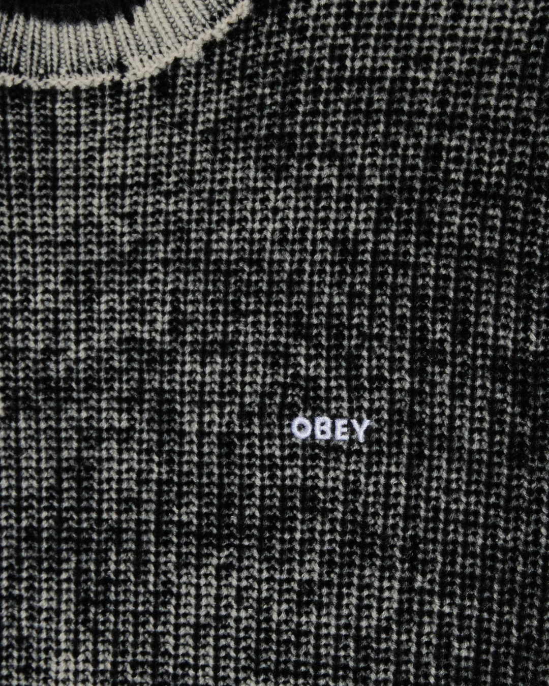 Obey - Obey Spray Effect Sweater - Dark Black Multi