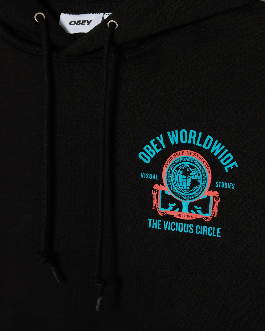 Obey - Obey Vicious Circle Hood Fleece - Nero